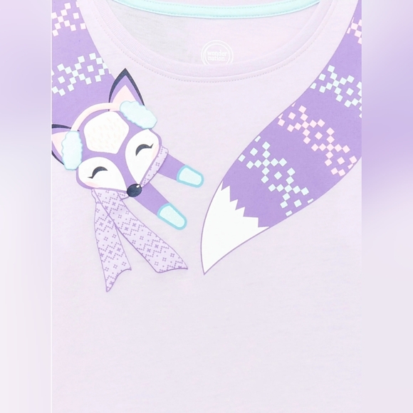 Wonder Nation Girls’ Long Sleeve Graphic T-Shirts, 2-Pack, Size XS, (4/5) - Picture 2 of 3